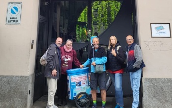 Luigi con amici al Sermig Torino