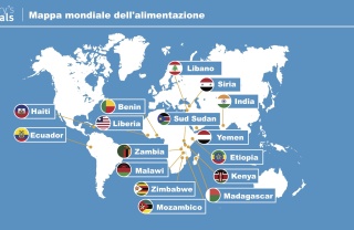 Mappa per la giornata mondiale alimentazione