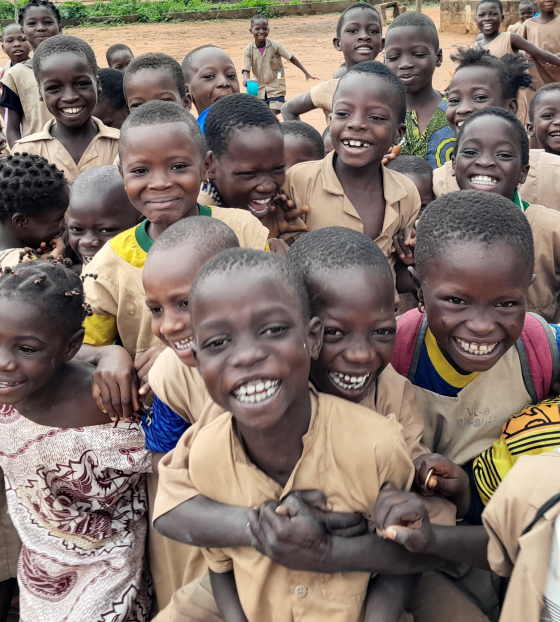 children at school in Benin