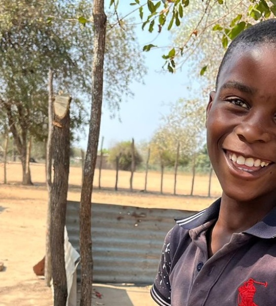 Boy in school in Mozambique