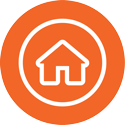 Orange icon showing a small building/house structure.