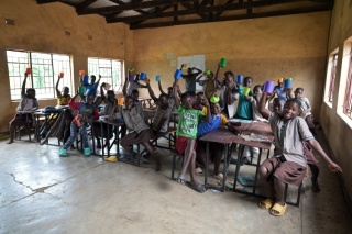 children in class in Zambia