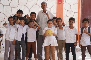 Mr Yasser and children Yemen 